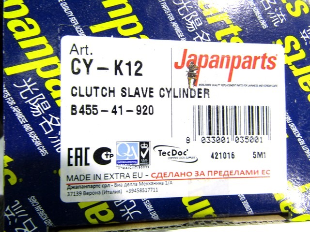 KUPPLUNGSZYLINDER OEM N. 0K201-41-920 GEBRAUCHTTEIL KIA CARENS (1999 - 2006) BENZINA HUBRAUM 16 JAHR. 2002