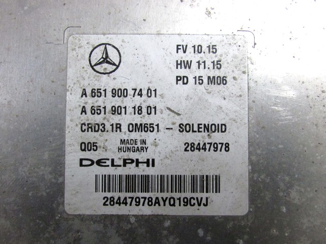 A6519007401 KIT ACCENSIONE AVVIAMENTO MERCEDES GLK X204 2.2 D 125KW AUT 5P (2011) RICAMBIO USATO A6519011801 2049009001 A2079052600 A2129005912 A2049005107 