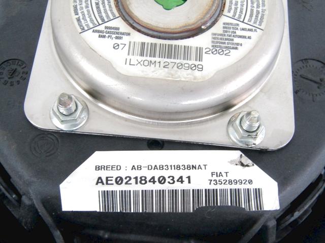 735289920 AIRBAG VOLANTE GUIDATORE ALFA ROMEO 147 1.9 D 85KW 5M 5P (2004) RICAMBIO USATO 