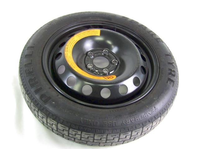 46756194 RUOTINO DI SCORTA PIRELLI T125/80 R15 95M ALFA ROMEO GT 1.9 D 110KW 6M 3P (2004) RICAMBIO USATO CON CERCHIO IN FERRO DA 15 POLLICI 5 FORI 4.00BX15H ET 35 INTERASSE 5X100