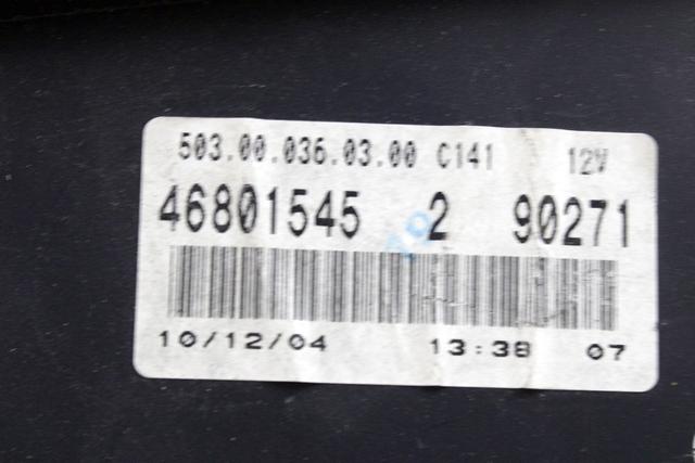 46801545 QUADRO STRUMENTI CONTACHILOMETRI FIAT PANDA 1.2 M 44KW 5M 5P (2007) RICAMBIO USATO