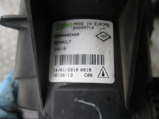 RENAULT CLIO 1.2 LPG 5-Türer 55 KW 5M (2009-2013) Ersatz Projektor-Nebel-Licht-Scheinwerfer LINKS 8200002469 8200002469 89202714
