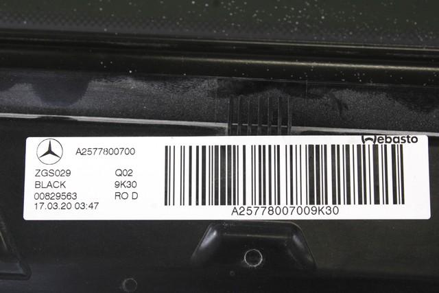 A2577800700 TELAIO VETRO TETTO APRIBILE PANORAMICO OSCURATO MERCEDES CLASSE CLS C257 300 CDI 2.0 180KW AUT D 5P (2020) RICAMBIO USATO CON MOTORINO E TENDINA PARASOLE A2059006643