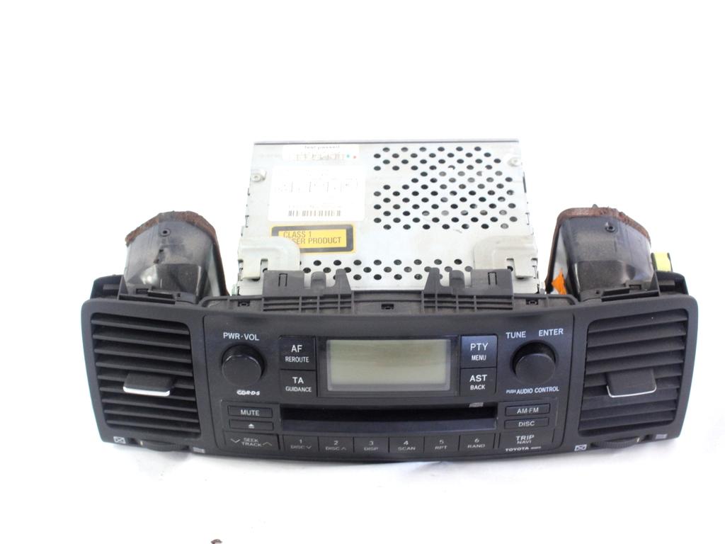 86120-02380 AUTORADIO TOYOTA COROLLA 1.4 D 66KW AUT 5P (2005) RICAMBIO USATO (NON FORNIAMO CODICE AUTORADIO, MA SOLO NUMERO DI TELAIO VEICOLO)