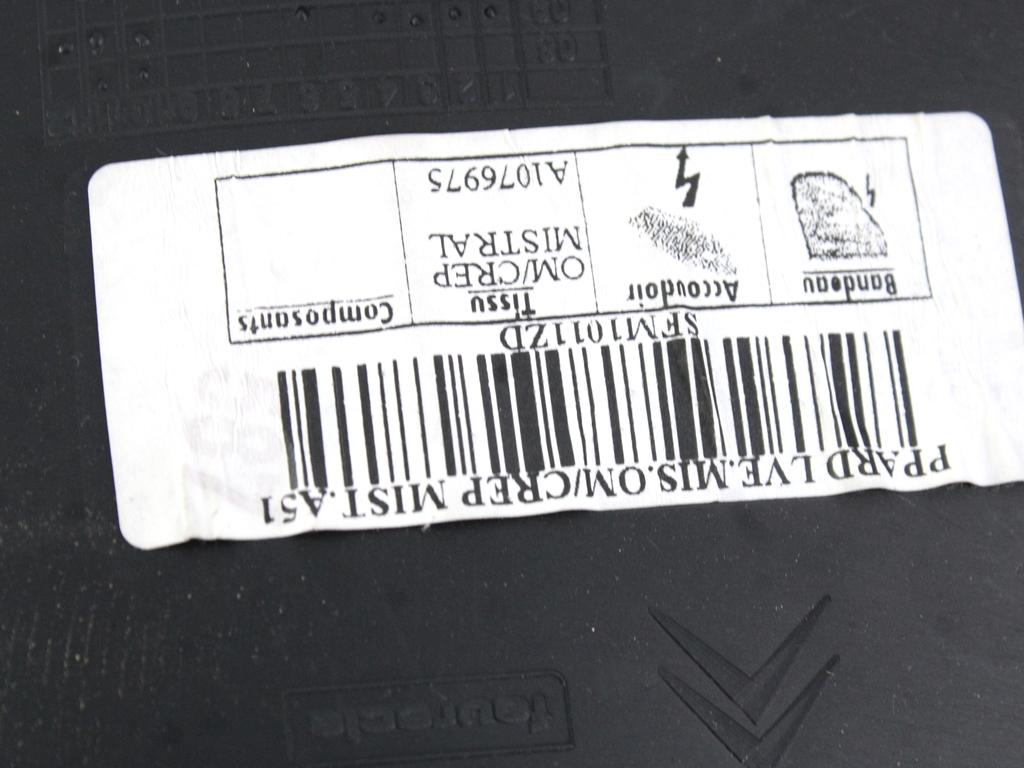 96866781ZD PANNELLO INTERNO PORTA POSTERIORE DESTRA CITROEN C3 1.4 G 54KW 5M 5P (2010) RICAMBIO USATO