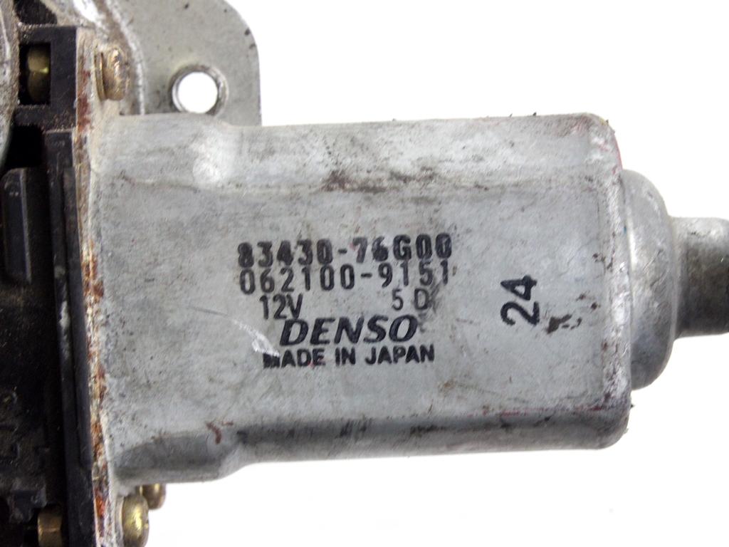 8340186G10000 MOTORINO MECCANISMO ALZA-VETRO ALZA-CRISTALLO PORTA ANTERIORE DESTRA SUZUKI IGNIS 1.3 51KW 5P D 5M (2005) RICAMBIO USATO 83430-76G00 062100-9151