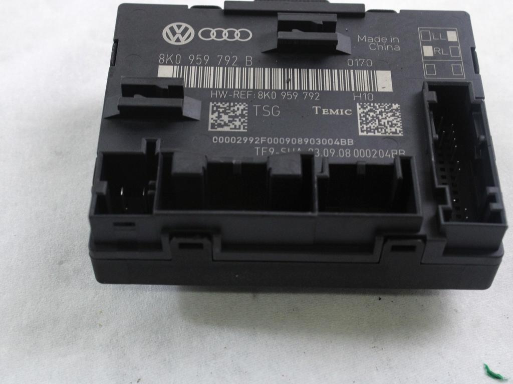 8K0959792B CENTRALINA PORTA ANTERIORE DESTRA AUDI A4 SW 2.0 D 125KW 6M 5P (2009) RICAMBIO USATO