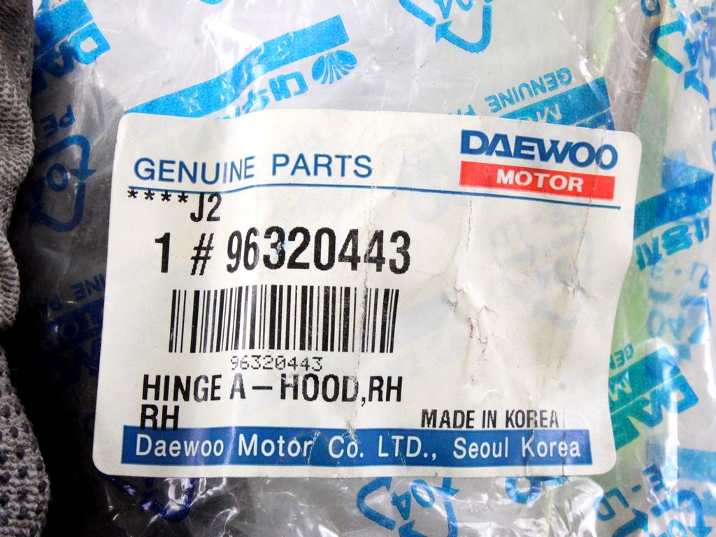 96320443 CERNIERA COFANO ANTERIORE DESTRO DAEWOO MATIZ 0.8 38KW 5P B 5M (2000) RICAMBIO NUOVO