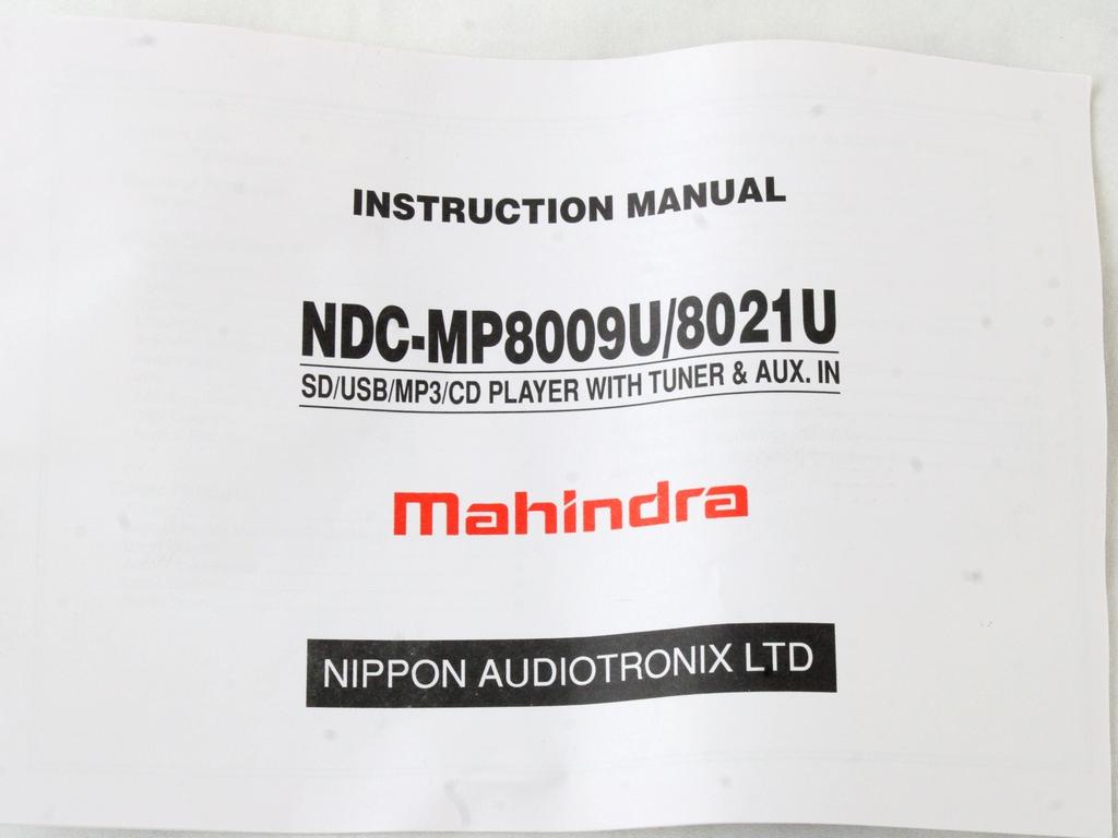 NDC-MP8009U/8021U TELECOMANDO CONTROLLO AUTORADIO MAHINDRA QUANTO C6 2.2 D (2012) RICAMBIO NUOVO