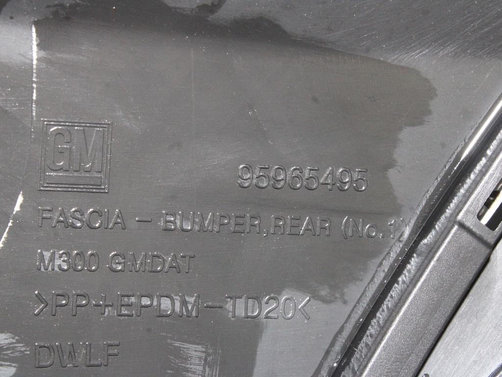 95965503 PARAURTI POSTERIORE CHEVROLET SPARK 1.2 60KW 5P B/GPL 5M (2011) RICAMBIO NUOVO 95965495