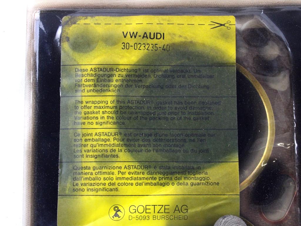  30-023235-40 GUARNIZIONE TESTATA MOTORE GOETZE AUDI 80 1.3 B 5P (1984) RICAMBIO NUOVO