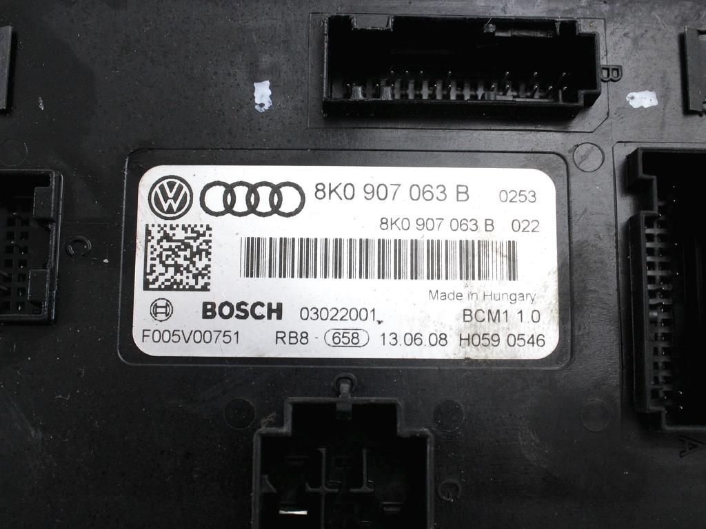 8K0907063B CENTRALINA COMFORT AUDI A4 B8 SW 2.0 D 105KW 6M 5P (2008) RICAMBIO USATO