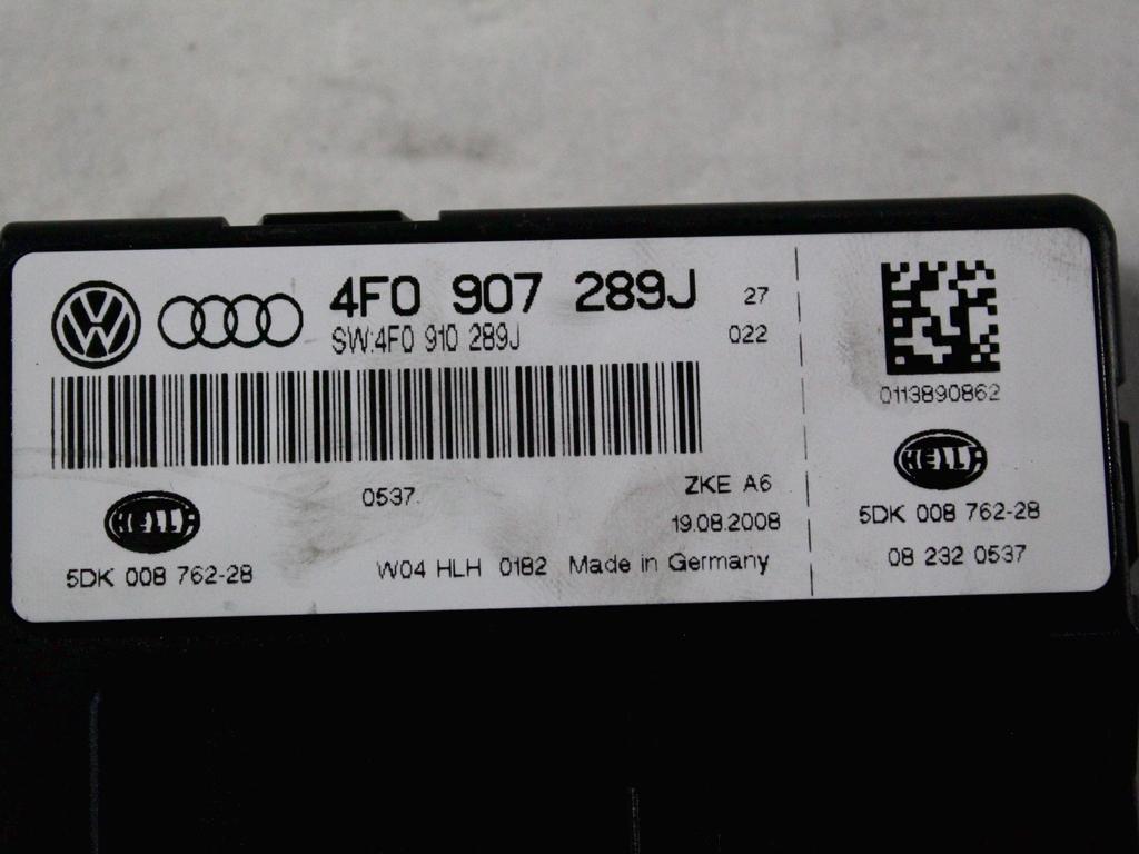 4F0907289J CENTRALINA COMFORT AUDI A6 SW 3.0 D 4X4 171KW AUT 5P (2009) RICAMBIO USATO