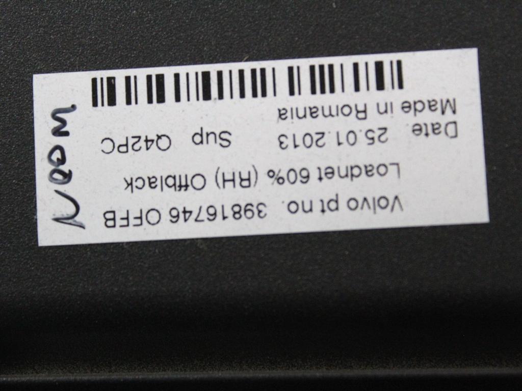 39816746 RETE TENDINA DIVISORIA VANO BAGAGLI LATO DESTRO VOLVO V60 SW 2.0 D 100KW AUT 5P (2013) RICAMBIO USATO