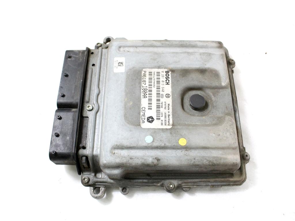 05187180AA KIT ACCENSIONE AVVIAMENTO JEEP GRAND CHEROKEE 3.0 D 160KW AUT 5P (2008) RICAMBIO USATO CON CENTRALINA MOTORE, BLOCCHETTI ACCENSIONE APERTURA CON CHIAVE 0281013640 04692138AG 04692107AI 56049915AA 56053017AX 04685719AB 56010568AD