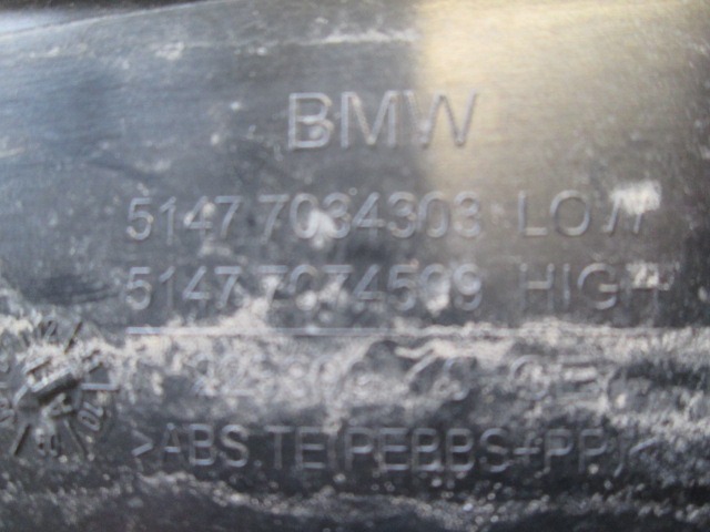 SEITENVERKLEIDUNG FUSSRAUM OEM N. 51477074509 GEBRAUCHTTEIL BMW SERIE 5 E60 E61 (2003 - 2010) DIESEL HUBRAUM 30 JAHR. 2005