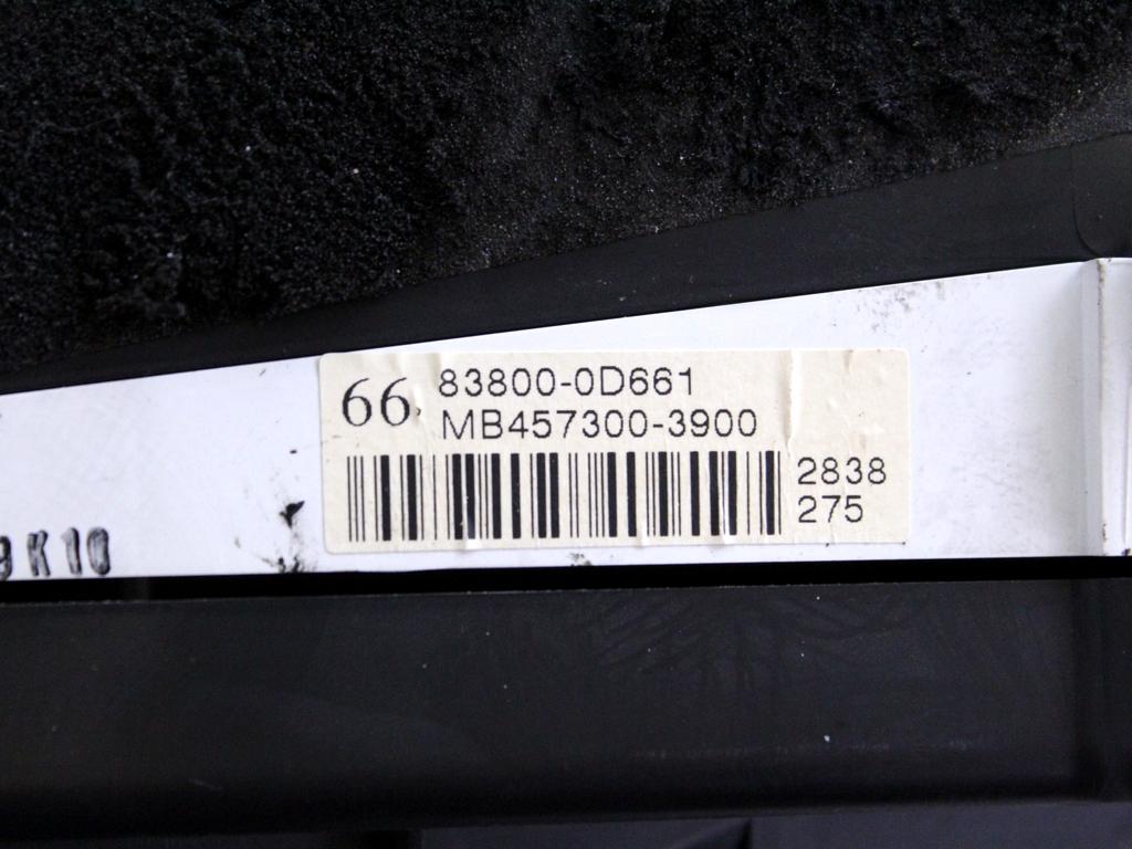 83800-0D661 QUADRO STRUMENTI CONTACHILOMETRI TOYOTA YARIS 1.0 B 51KW 5M 5P (2009) RICAMBIO USATO