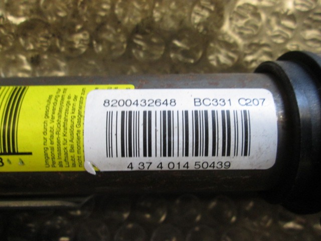 KOPFAIRBAG RECHTS OEM N. 8200432648 GEBRAUCHTTEIL RENAULT SCENIC/GRAND SCENIC (2003 - 2009) BENZINA HUBRAUM 16 JAHR. 2005