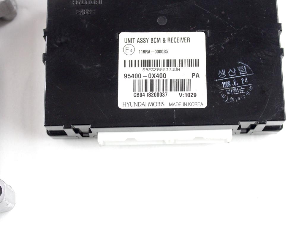 39110-02ID0 KIT ACCENSIONE AVVIAMENTO HYUNDAI I10 1.1 G 48KW 5M 5P (2010) RICAMBIO USATO CON CENTRALINA MOTORE, QUADRO STRUMENTI CONTACHILOMETRI, BLOCCHETTI ACCENSIONE APERTURA 95400-0X400 940010X2504X  