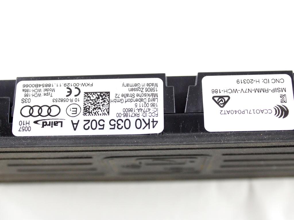 4K0035502A BASE RICARICA WIRELESS BATTERIA TELEFONO AUDI A7 C8 3.0 I 210KW 4X4 5P AUT (2019) RICAMBIO USATO