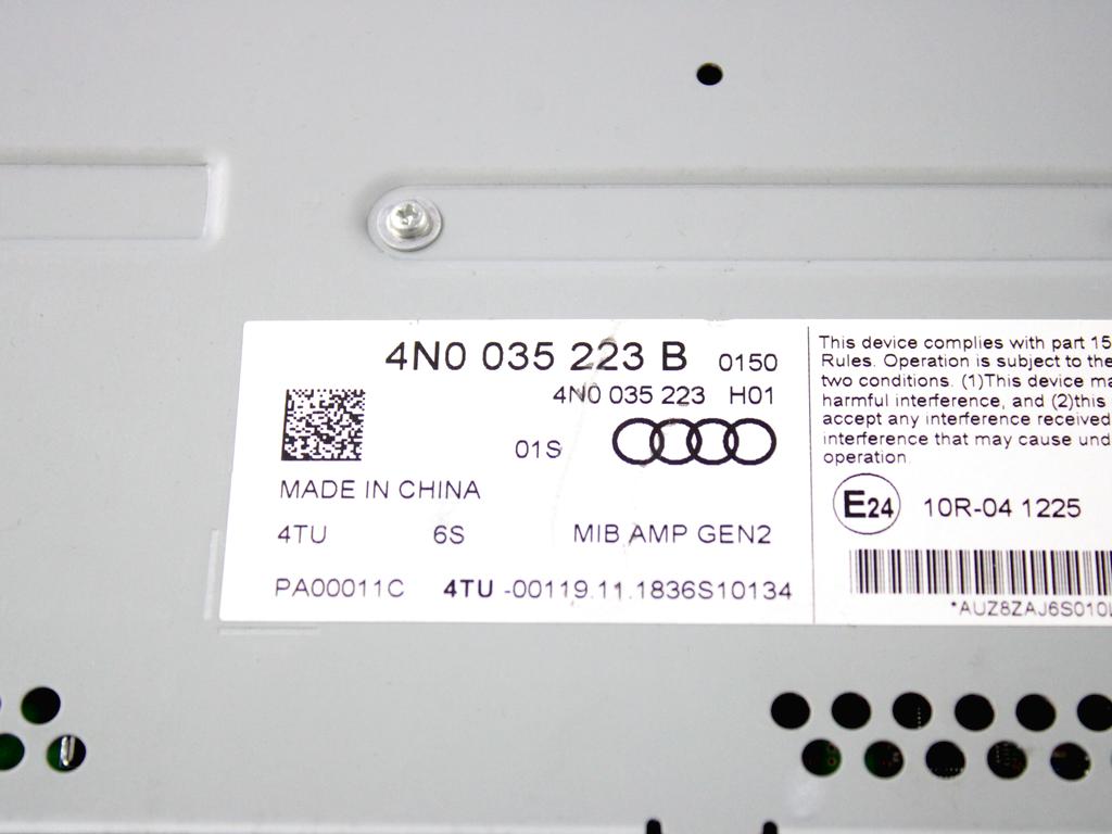 4N0035223B AMPLIFICATORE AUDIO AUDI A7 C8 3.0 I 210KW 4X4 5P AUT (2019) RICAMBIO USATO