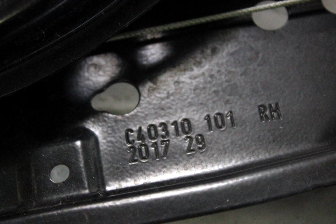 GX6327000AE MOTORINO MECCANISMO ALZA-VETRO ALZA-CRISTALLO PORTA POSTERIORE DESTRA JAGUAR XF 2.0 D 4X4 132KW AUT 5P (2017) RICAMBIO USATO