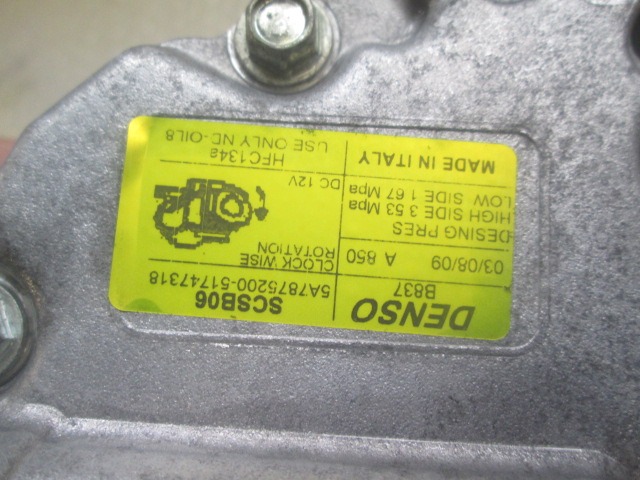 Fiat Bravo 1.4 BENZ / GPL 6M 66KW (2009) Ersatz Klima Klima KOMPRESSOR A / C 5A7875200-51747318