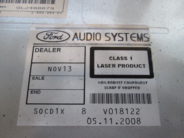 RADIO CD?/ VERSTARKER / HALTER HIFI SYSTEM OEM N. 7S7T-18C939-CB GEBRAUCHTTEIL FORD MONDEO BER/SW (2007 - 8/2010) DIESEL HUBRAUM 20 JAHR. 2009