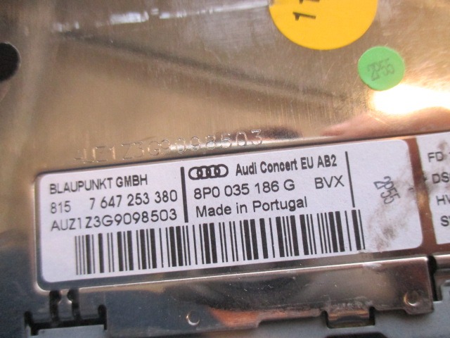 RADIO CD?/ VERSTARKER / HALTER HIFI SYSTEM OEM N. 8P0035186G GEBRAUCHTTEIL AUDI A3 8P 8PA 8P1 (2003 - 2008)DIESEL HUBRAUM 20 JAHR. 2007