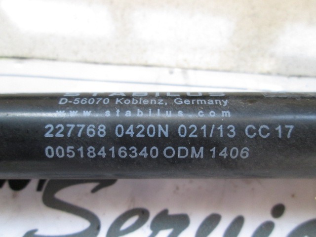 GASDRUCKFEDER HECKKLAPPE OEM N. 518416340 GEBRAUCHTTEIL FIAT PANDA 319 (DAL 2011) BENZINA/METANO HUBRAUM 9 JAHR. 2013