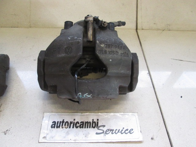 BREMSZANGE VORNE LINKS OEM N. 7L6615123D GEBRAUCHTTEIL VOLKSWAGEN TOUAREG (2002 - 2007)DIESEL HUBRAUM 25 JAHR. 2004