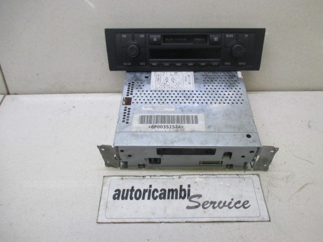 RADIO CD?/ VERSTARKER / HALTER HIFI SYSTEM OEM N. 8P0035152A GEBRAUCHTTEIL AUDI A3 8P 8PA 8P1 (2003 - 2008)BENZINA HUBRAUM 20 JAHR. 2005